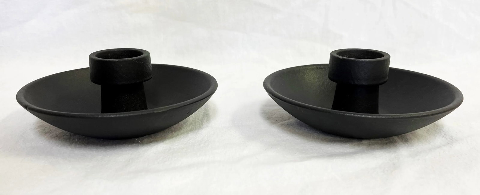 1960's Jens H Quistgaard for Dansk Cast Iron Convertible Candle Holders- a Pair - 2