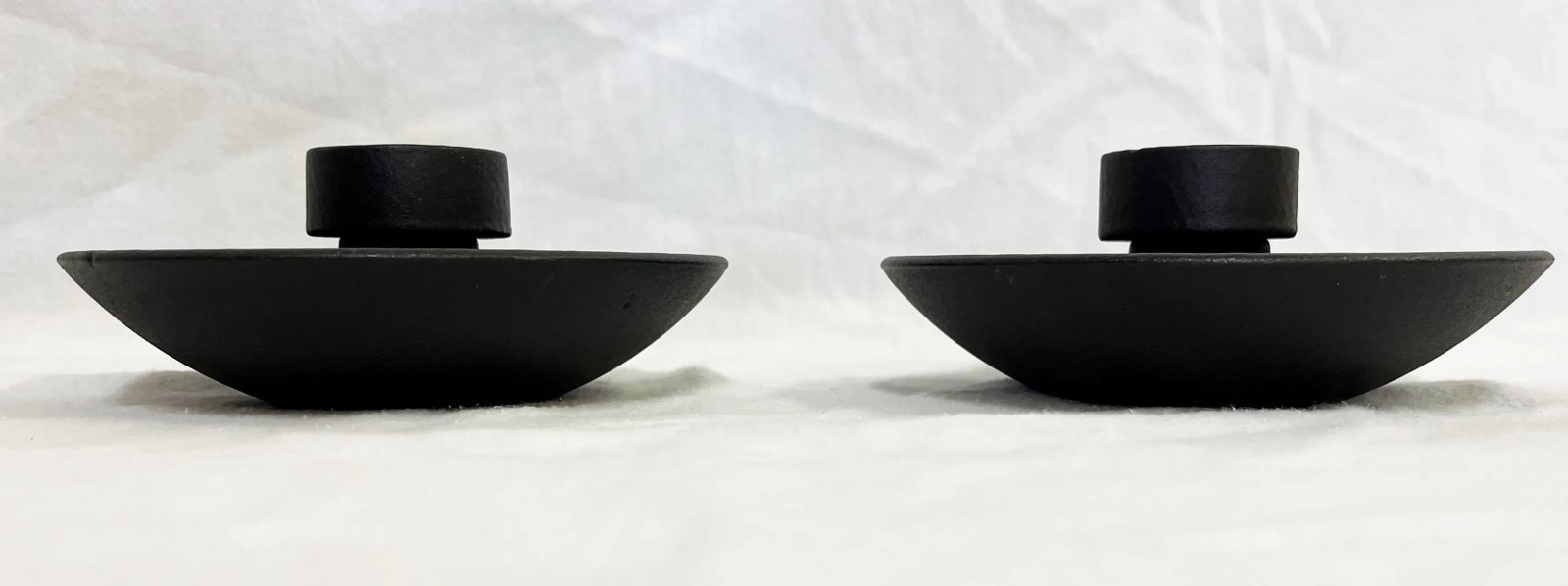 1960's Jens H Quistgaard for Dansk Cast Iron Convertible Candle Holders- a Pair - 3