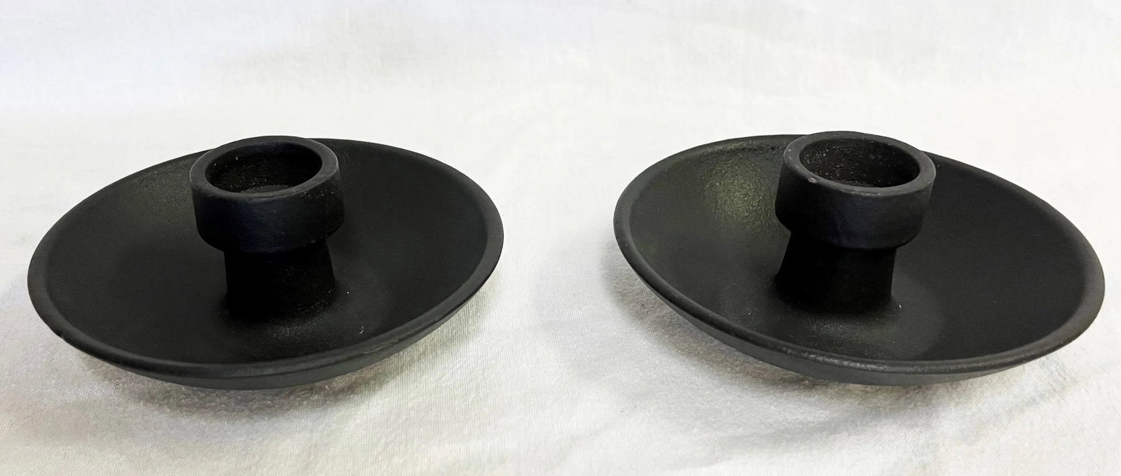 1960's Jens H Quistgaard for Dansk Cast Iron Convertible Candle Holders- a Pair - 4