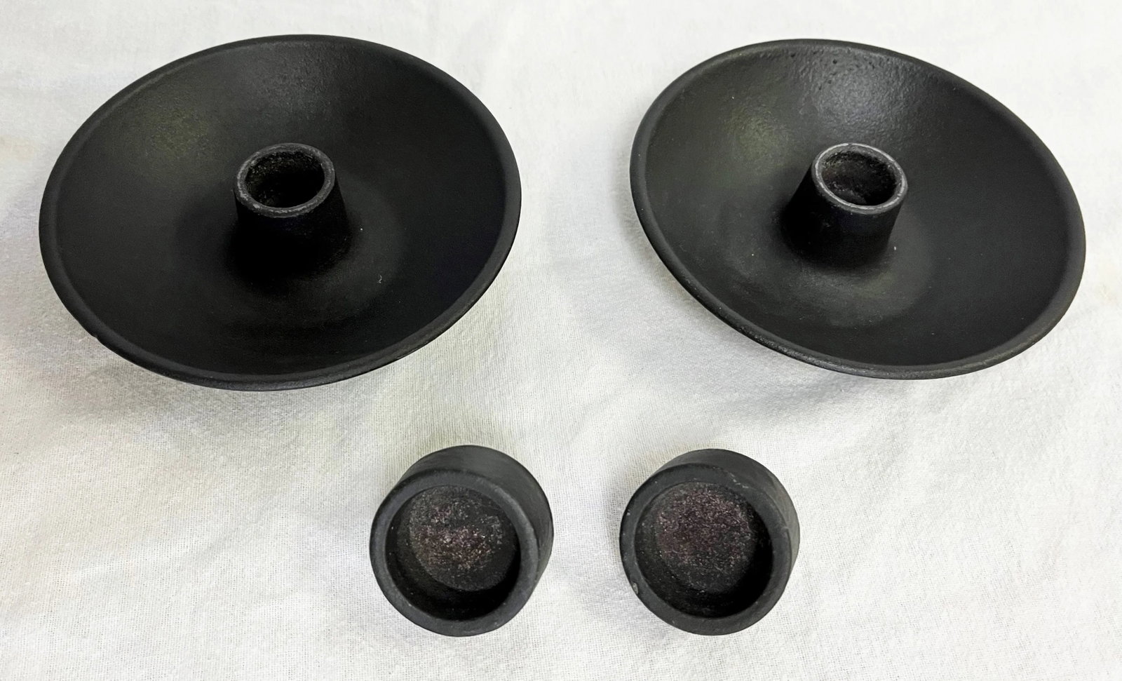 1960's Jens H Quistgaard for Dansk Cast Iron Convertible Candle Holders- a Pair - 6