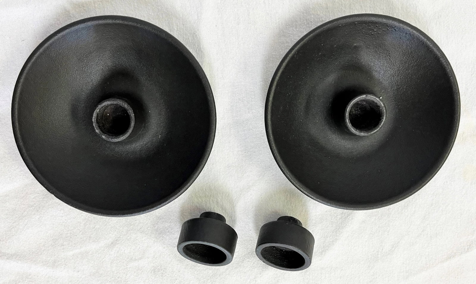 1960's Jens H Quistgaard for Dansk Cast Iron Convertible Candle Holders- a Pair - 8