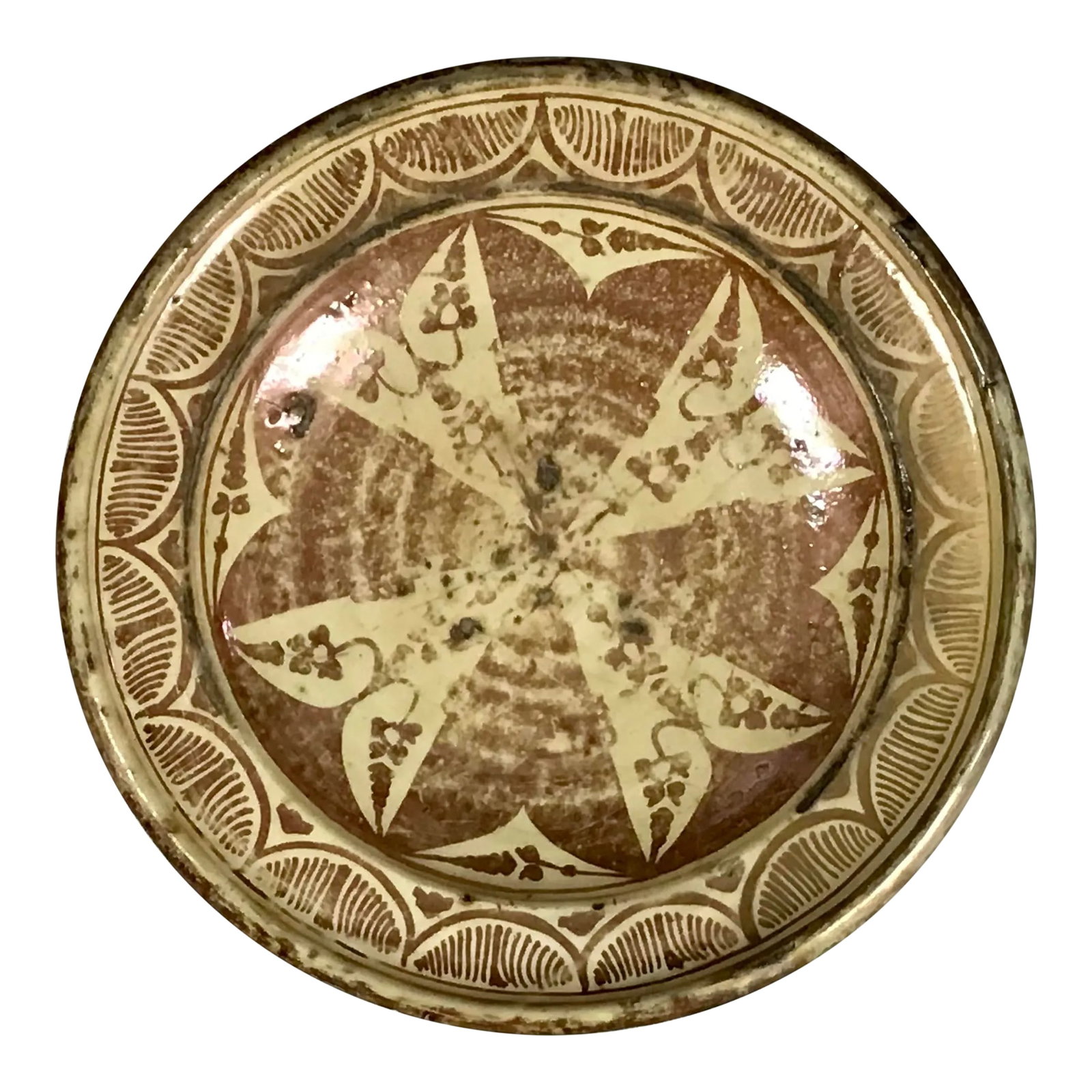 17th Century Hispano-Moresque Copper-Lustre Charger (1 of 8)