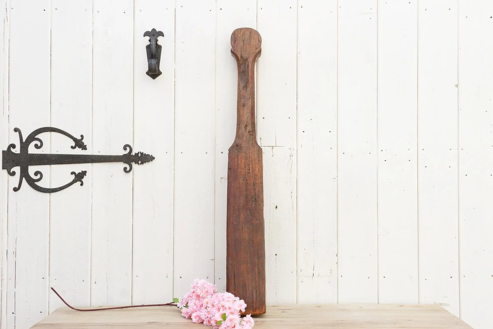 Antique Thailand Loom Paddle Post - 2