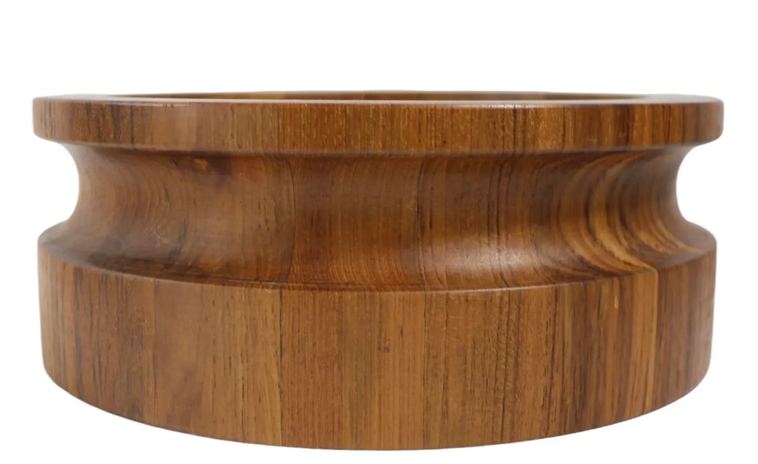 Mid Century Dansk Staved Teak Salad Bowl by Quistgaard Made in Denmark - 5