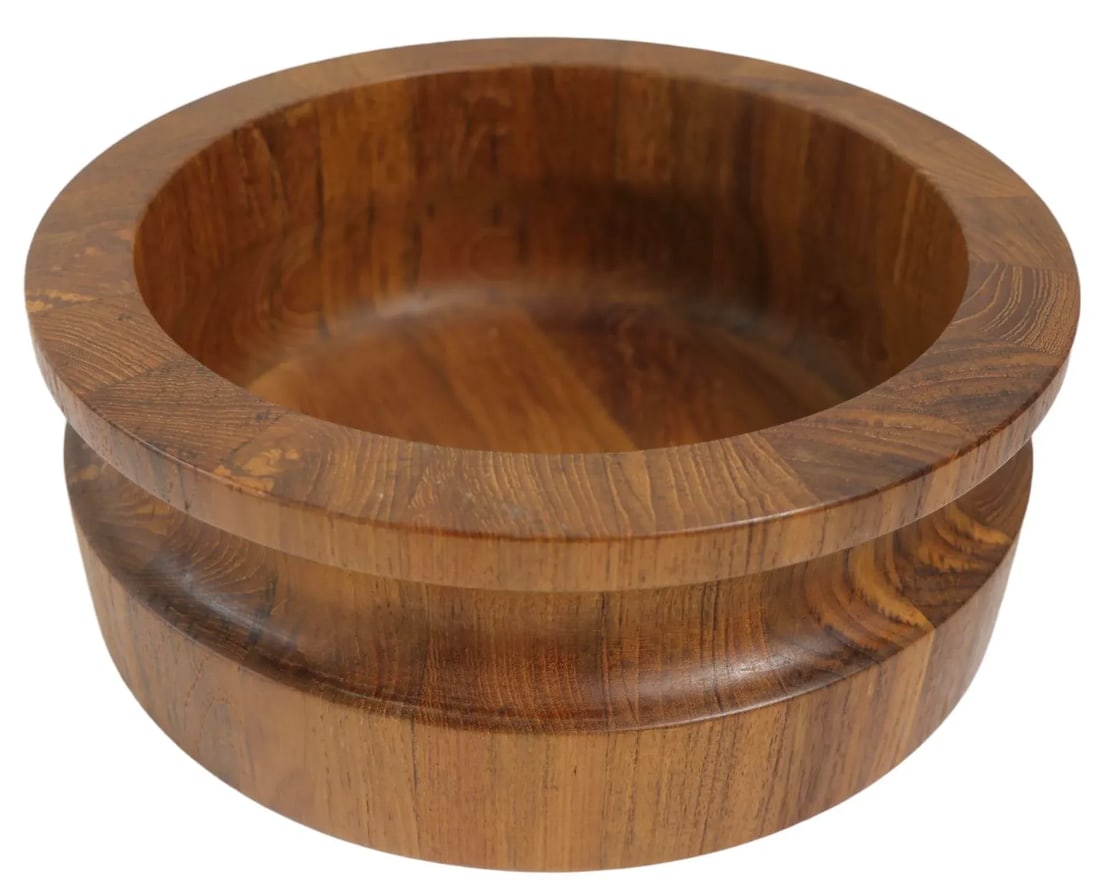 Mid Century Dansk Staved Teak Salad Bowl by Quistgaard Made in Denmark - 6
