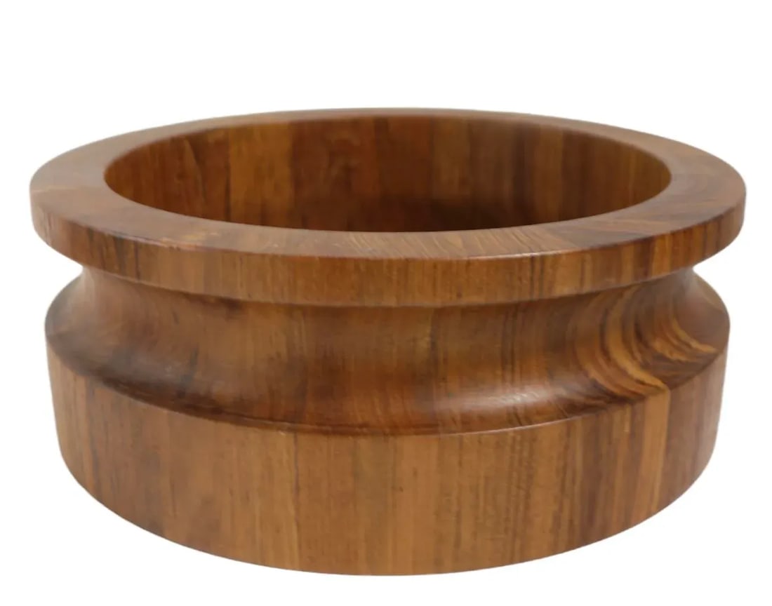 Mid Century Dansk Staved Teak Salad Bowl by Quistgaard Made in Denmark - 7