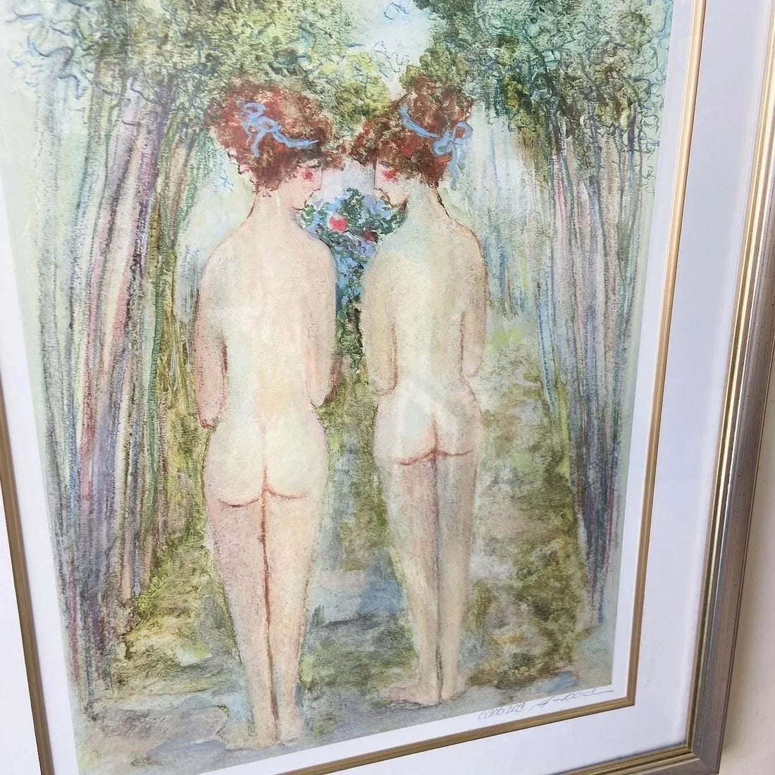 Two Nude Women Signed Print by Barbara Wood - 3