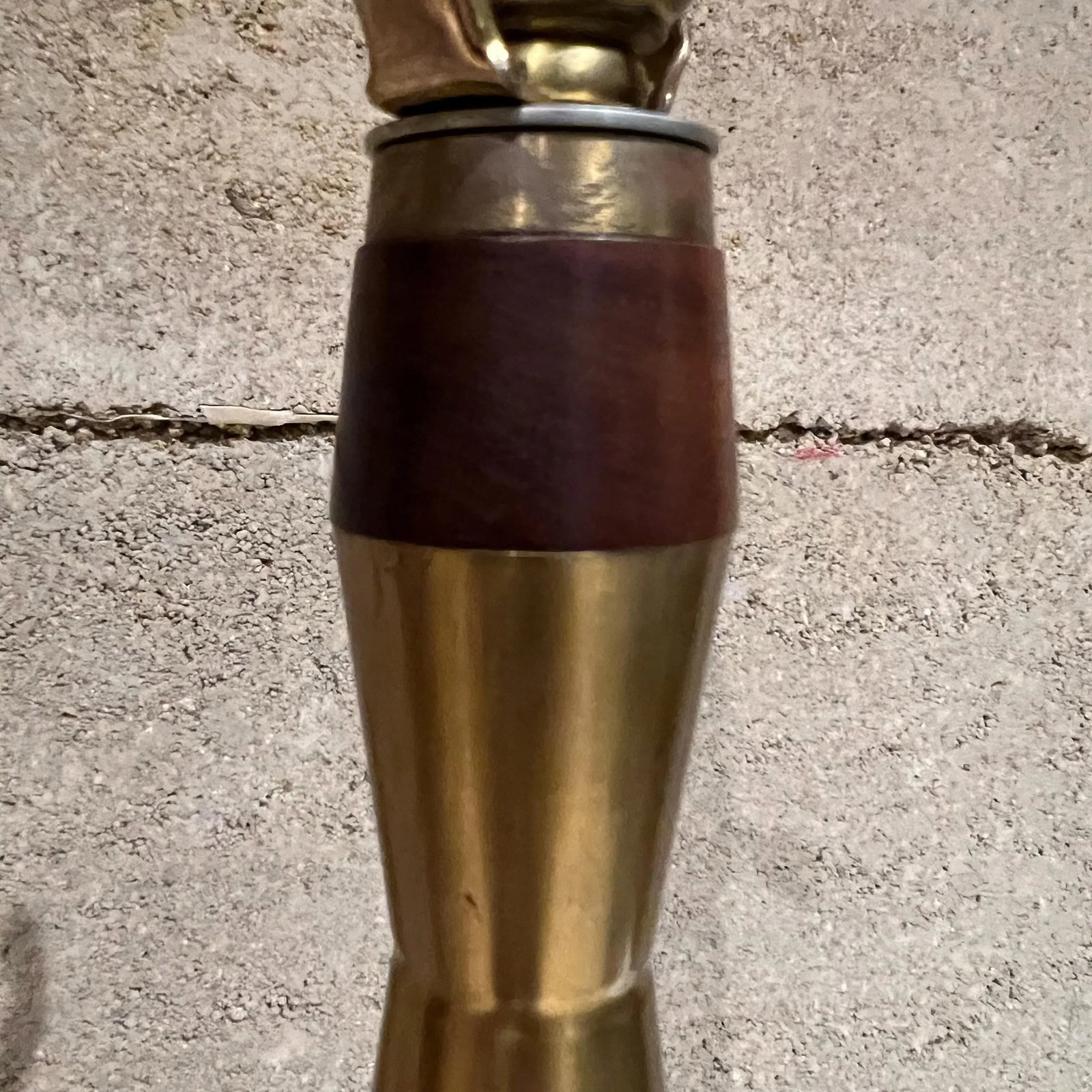 1960s Tall Table Lamps Solid Mahogany and Brass - 4