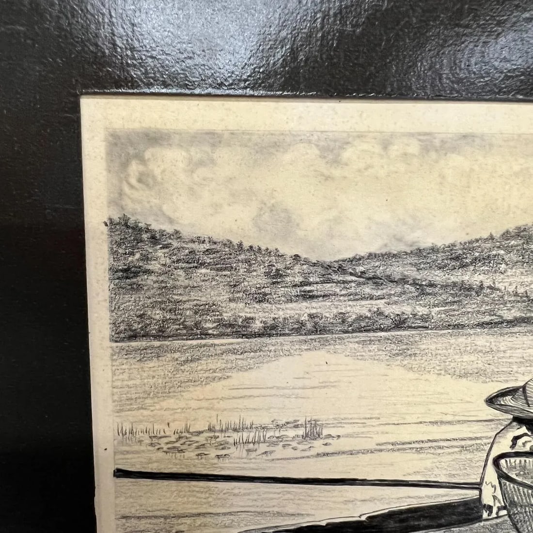 1940s Art by Alfredo Zalce Original Pencil on Paper Fisherman Artwork Mexico - 2