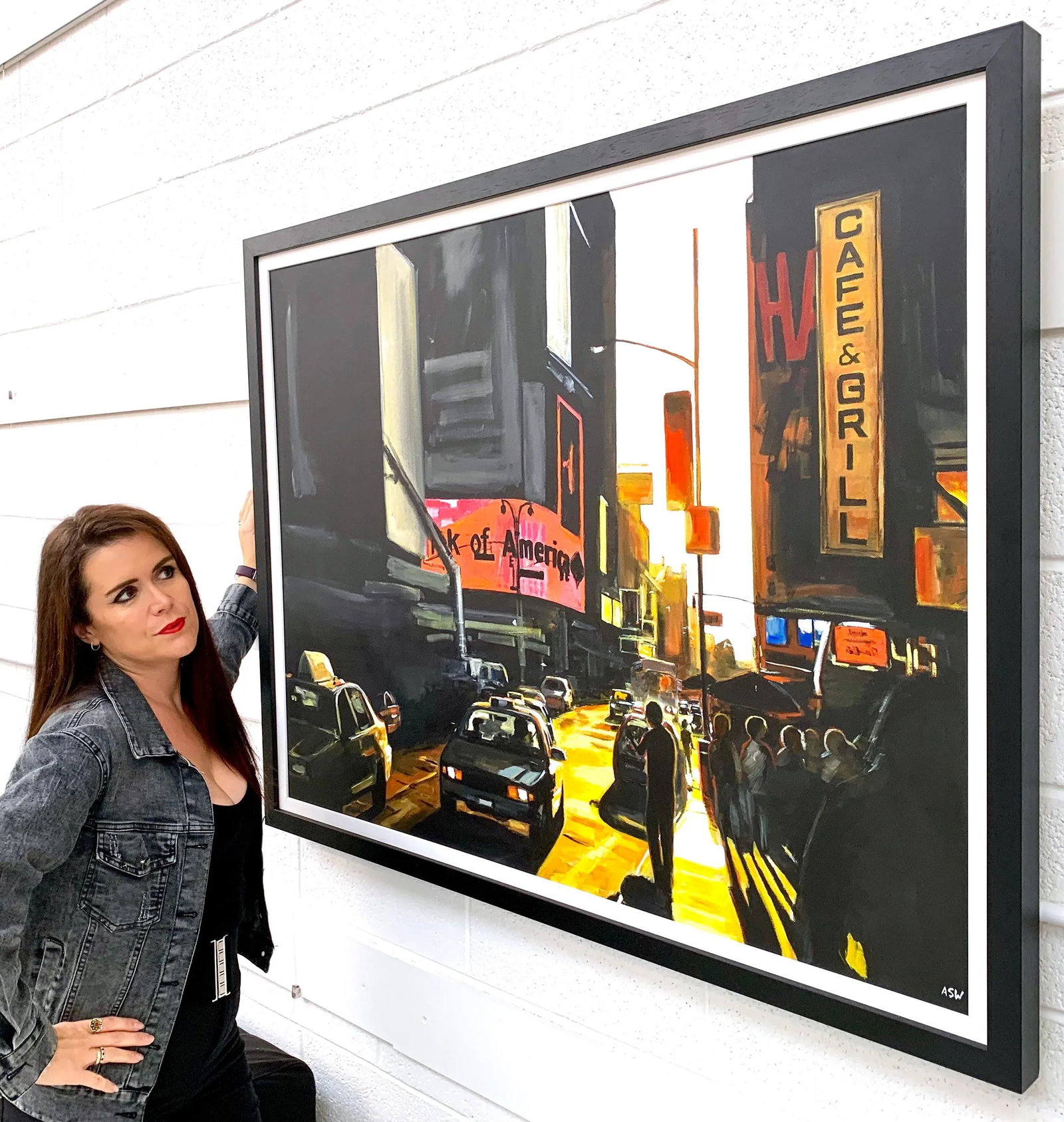Large Original Painting of Broadway New York City - Unique Original Art by British Landscape Artist, - 2