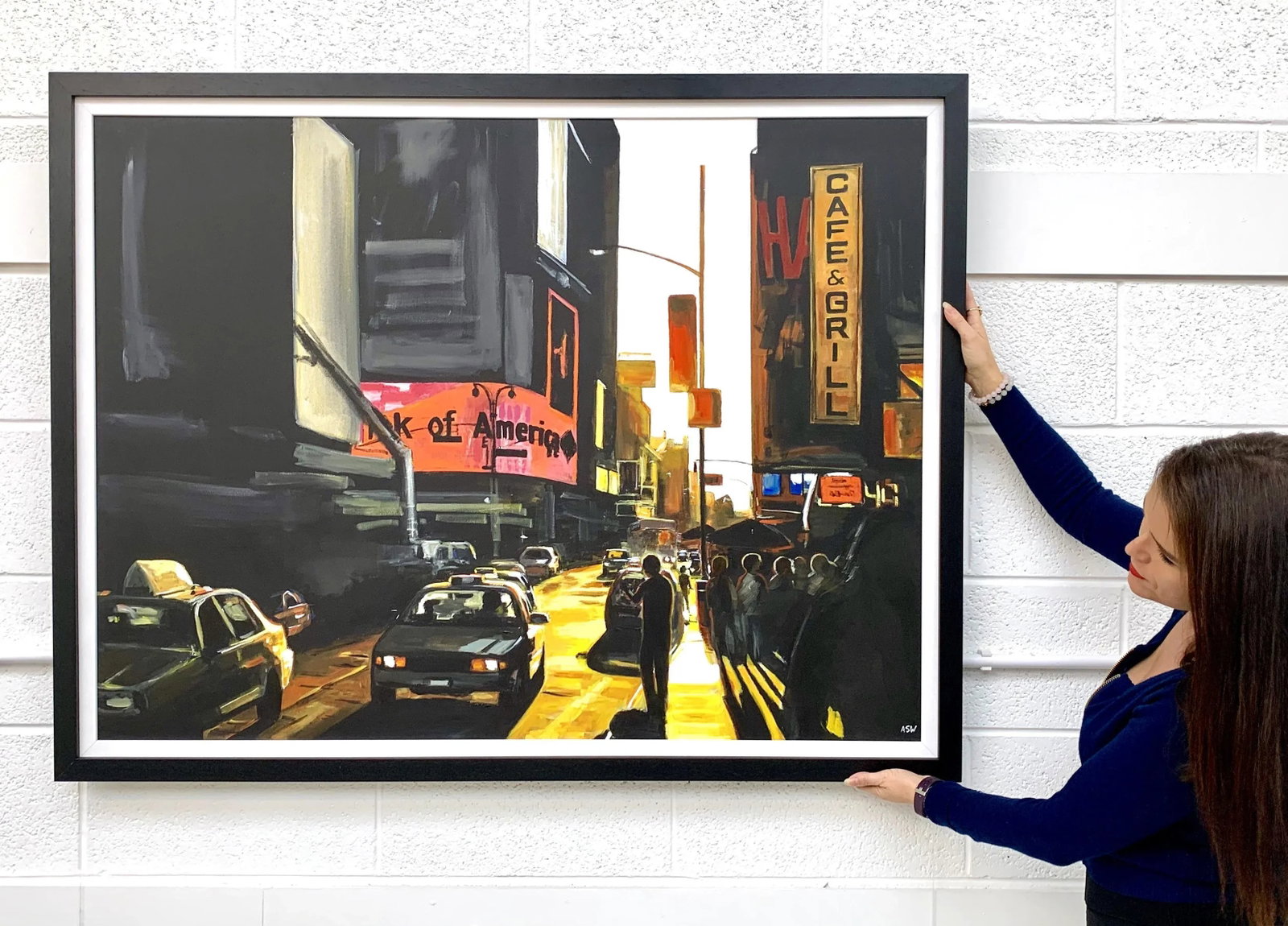 Large Original Painting of Broadway New York City - Unique Original Art by British Landscape Artist, - 3