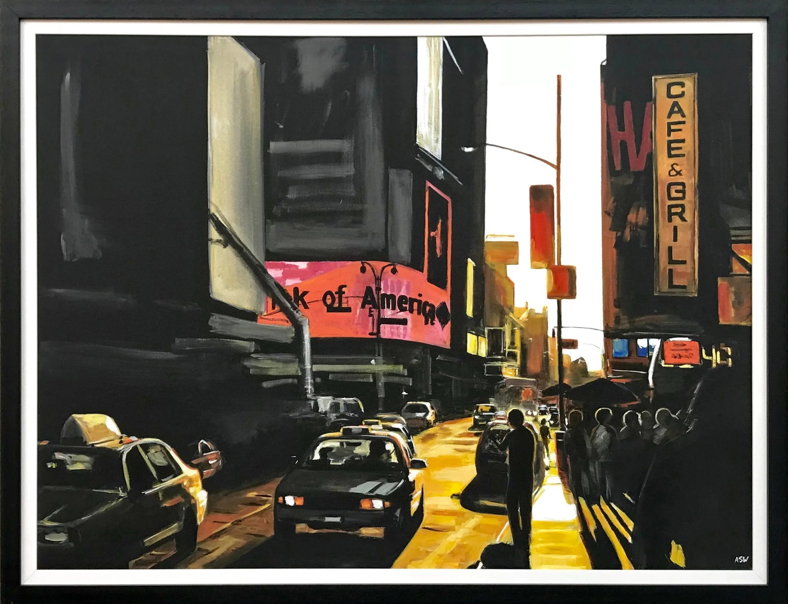 Large Original Painting of Broadway New York City - Unique Original Art by British Landscape Artist, - 9