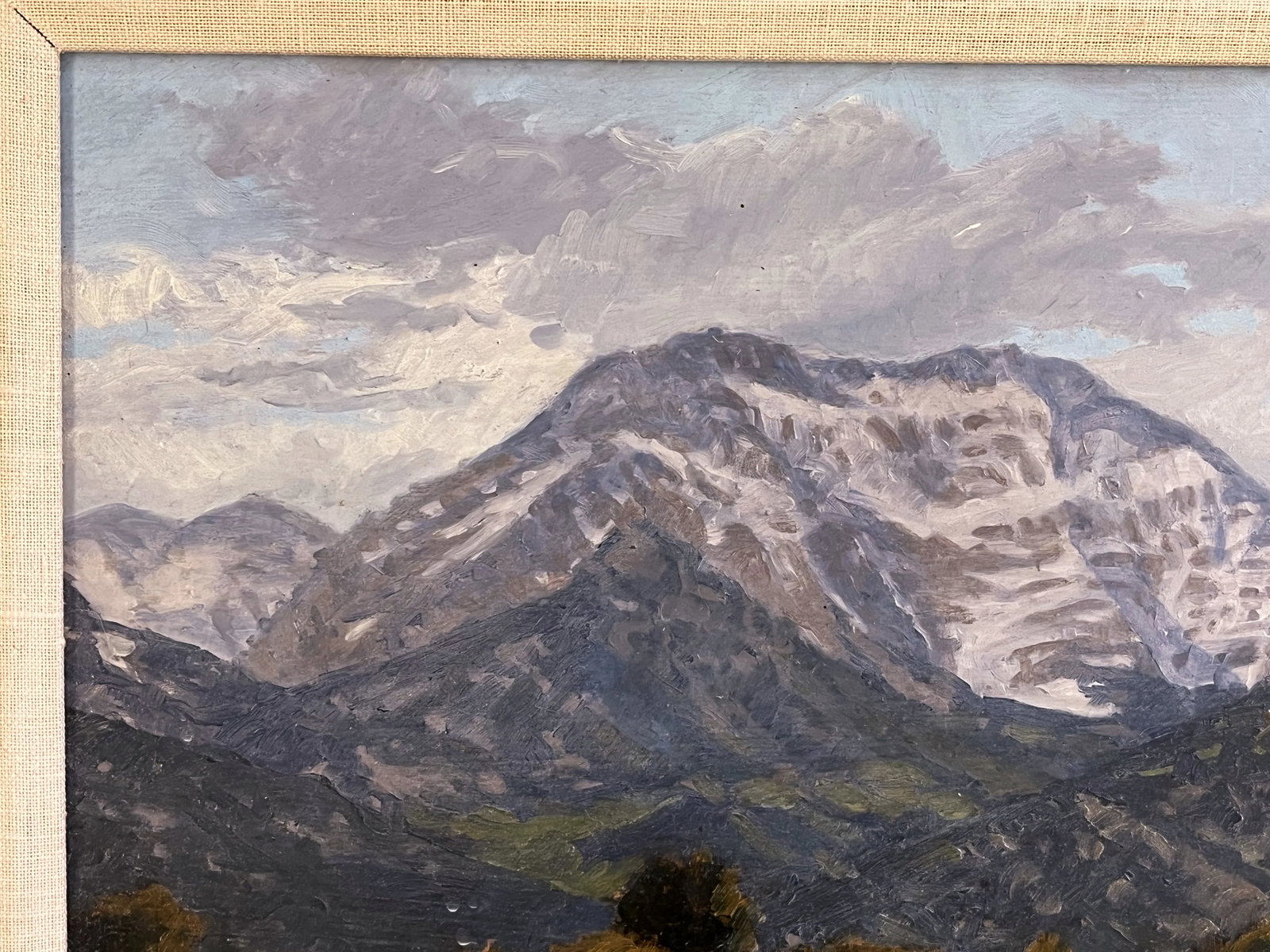 Original Stephen Smalzel Framed Oil Painting on Board 'Rocky Mountains' - 4