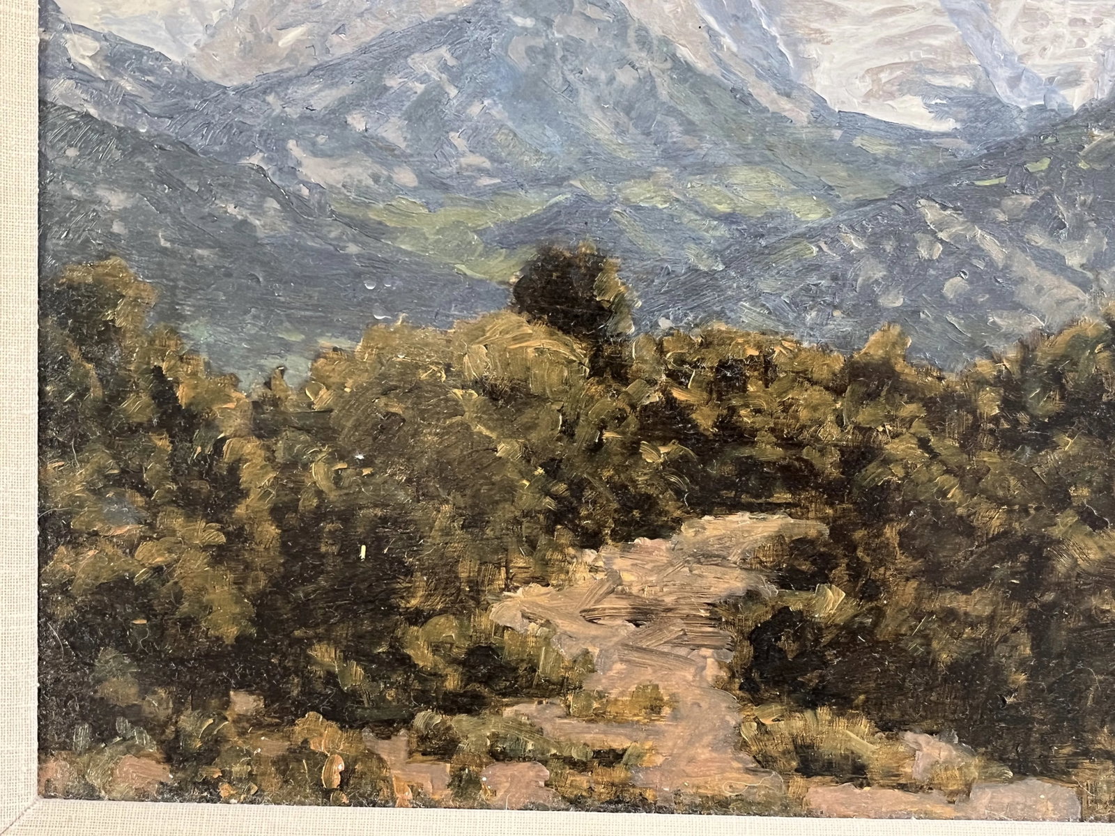 Original Stephen Smalzel Framed Oil Painting on Board 'Rocky Mountains' - 6
