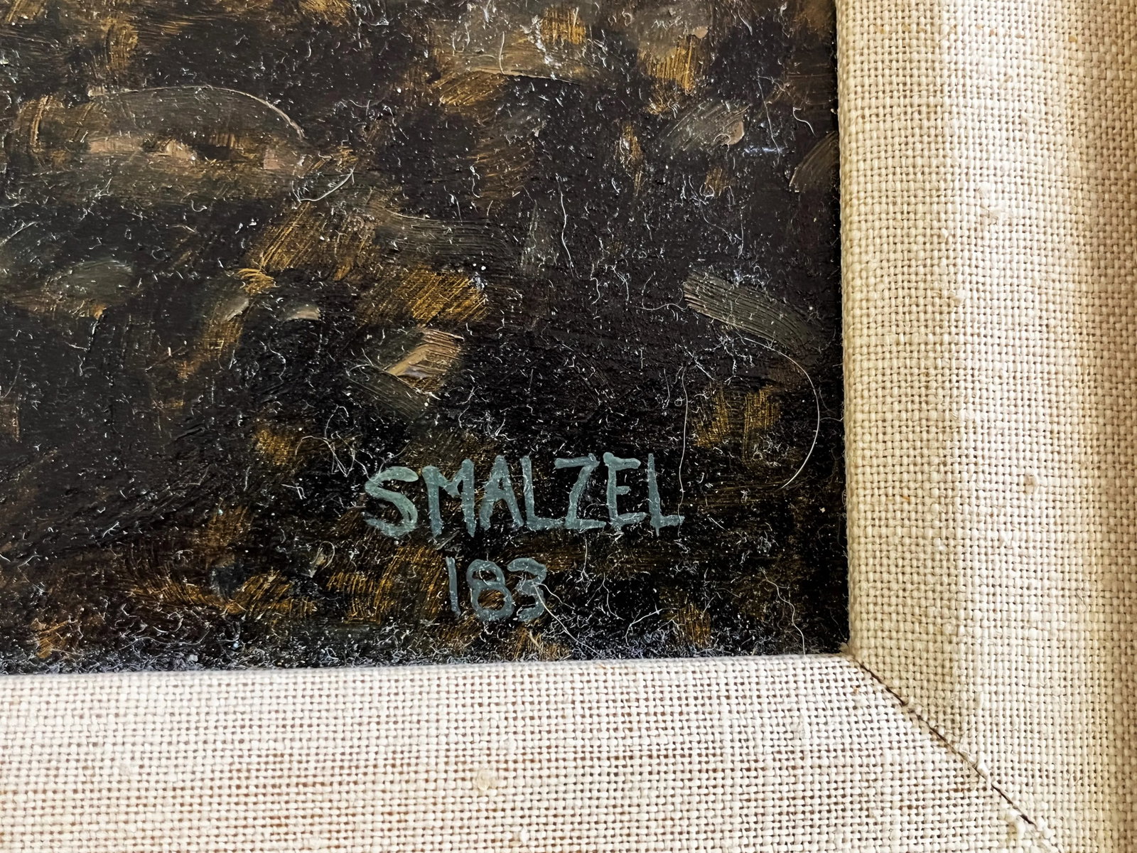 Original Stephen Smalzel Framed Oil Painting on Board 'Rocky Mountains' - 8