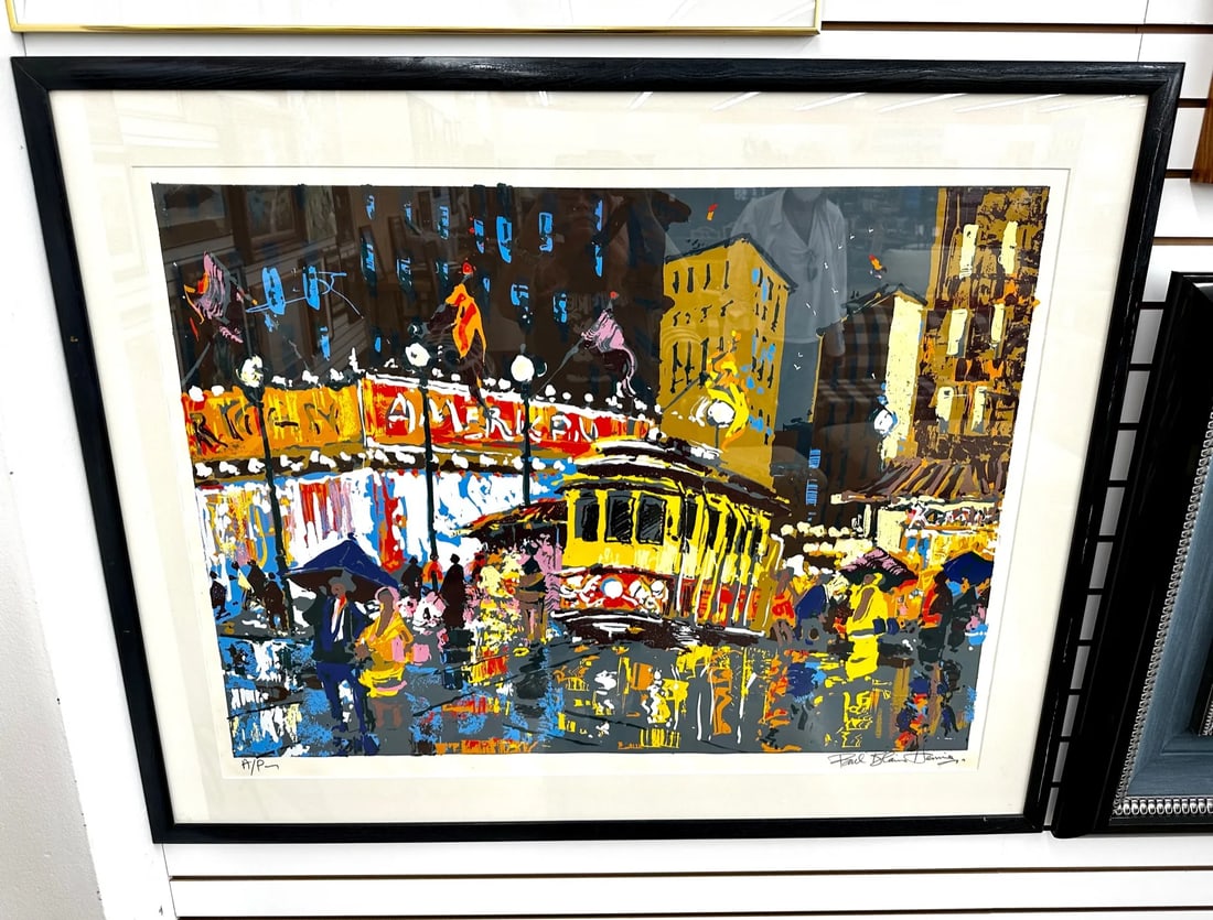 Original Paul Blaine Henrie Cityscape Serigraph on Paper A/P Signed by Artist - 10