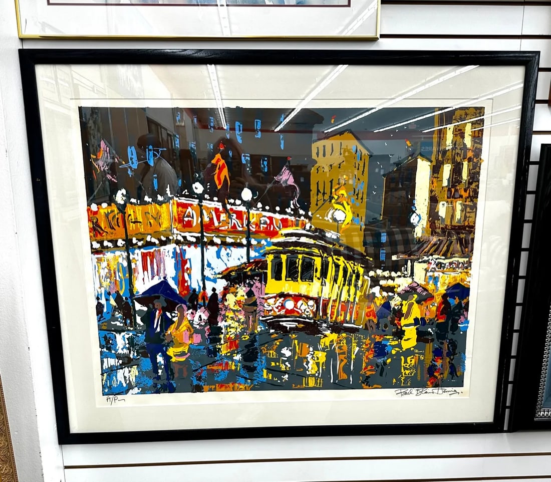 Original Paul Blaine Henrie Cityscape Serigraph on Paper A/P Signed by Artist - 8