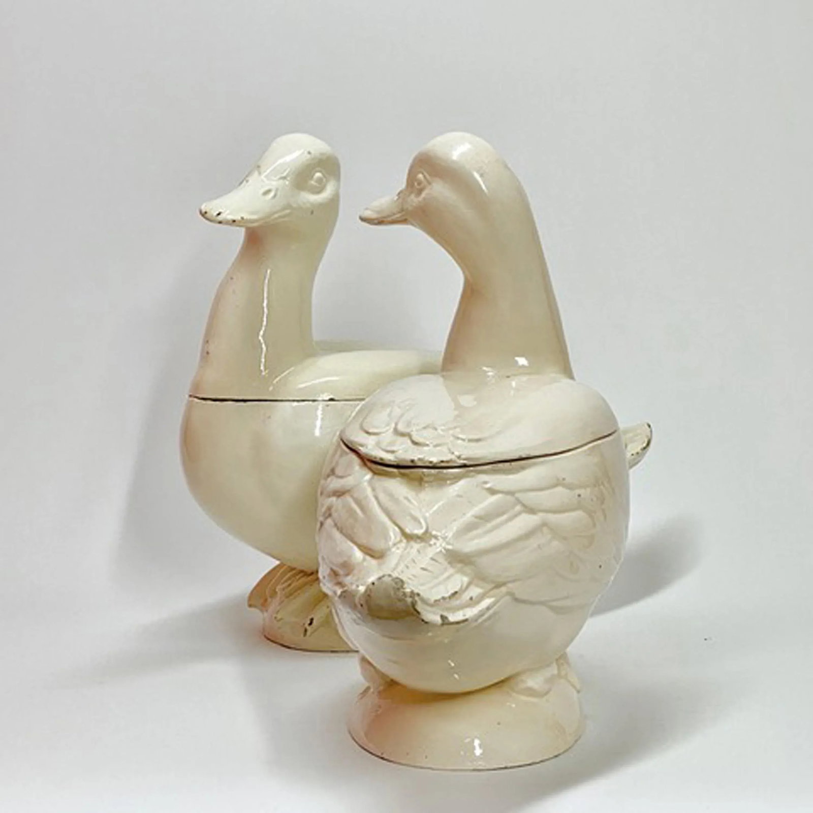 Italian Creamware Trompe l'Oeil Tureens in the Form of Ducks, Nove Di Bassano - 10