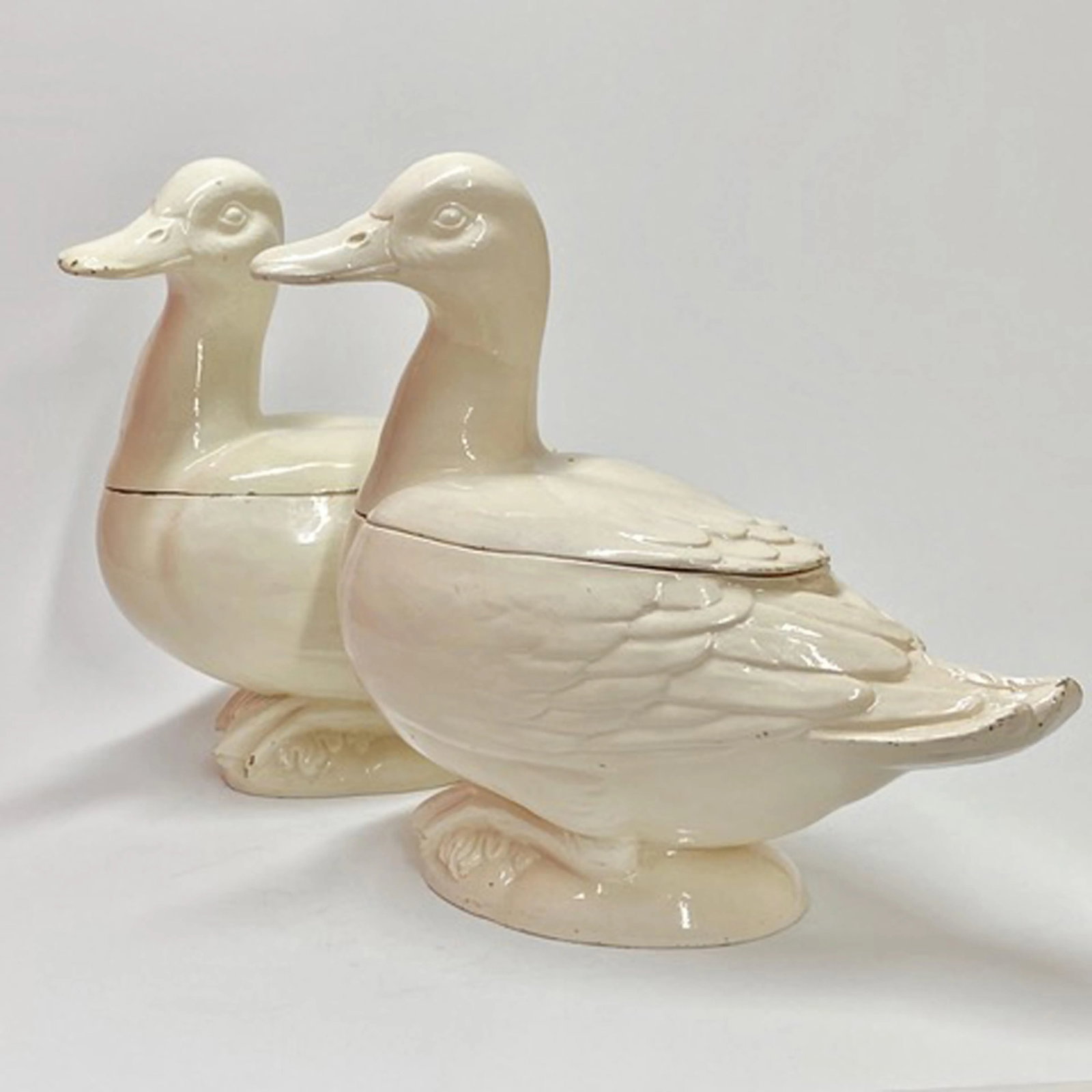 Italian Creamware Trompe l'Oeil Tureens in the Form of Ducks, Nove Di Bassano - 12
