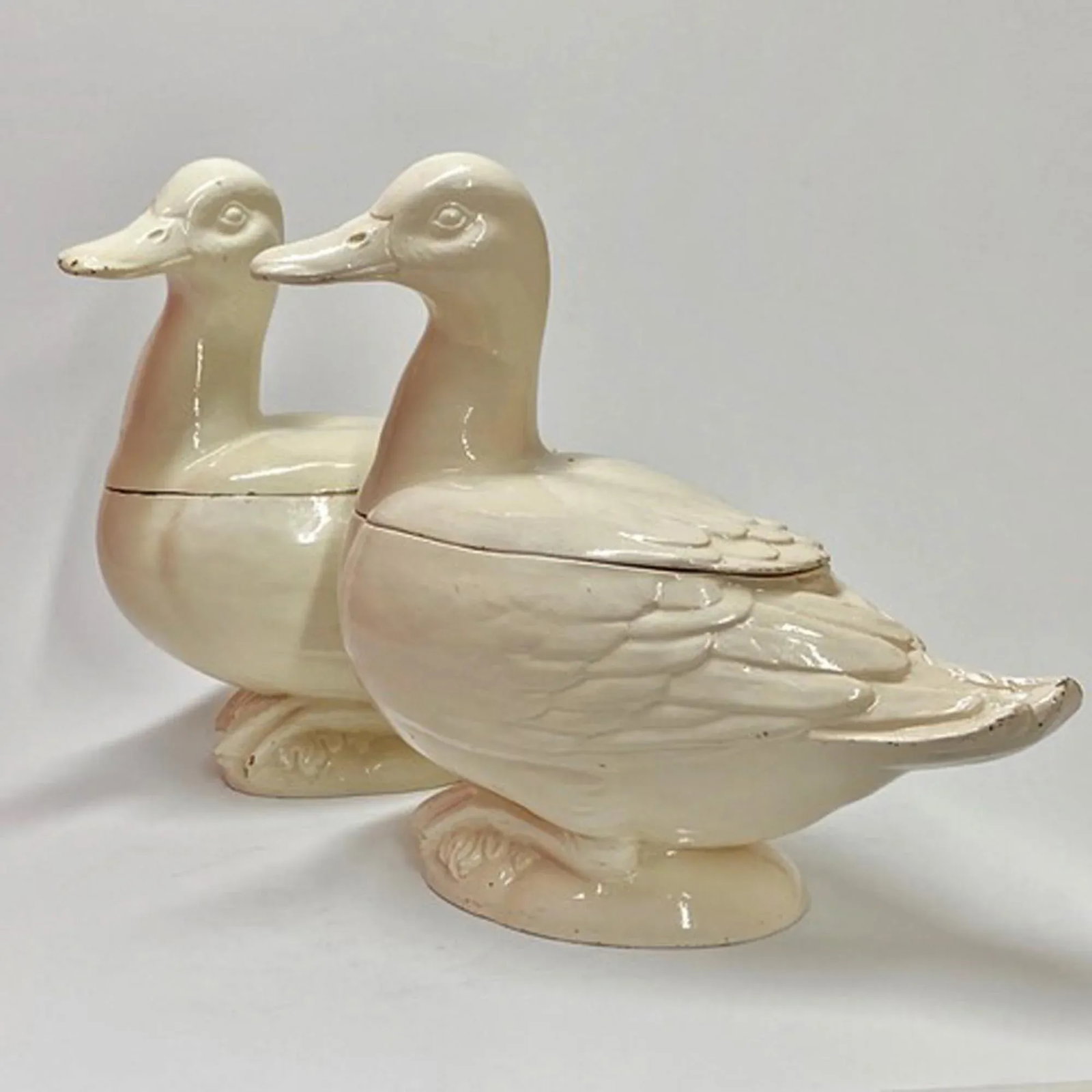 Italian Creamware Trompe l'Oeil Tureens in the Form of Ducks, Nove Di Bassano - 8