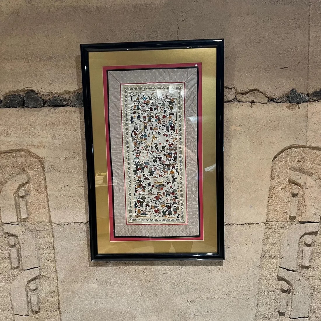 1960s Fine Chinese Silk Art Embroidered Tapestry Panel - 13