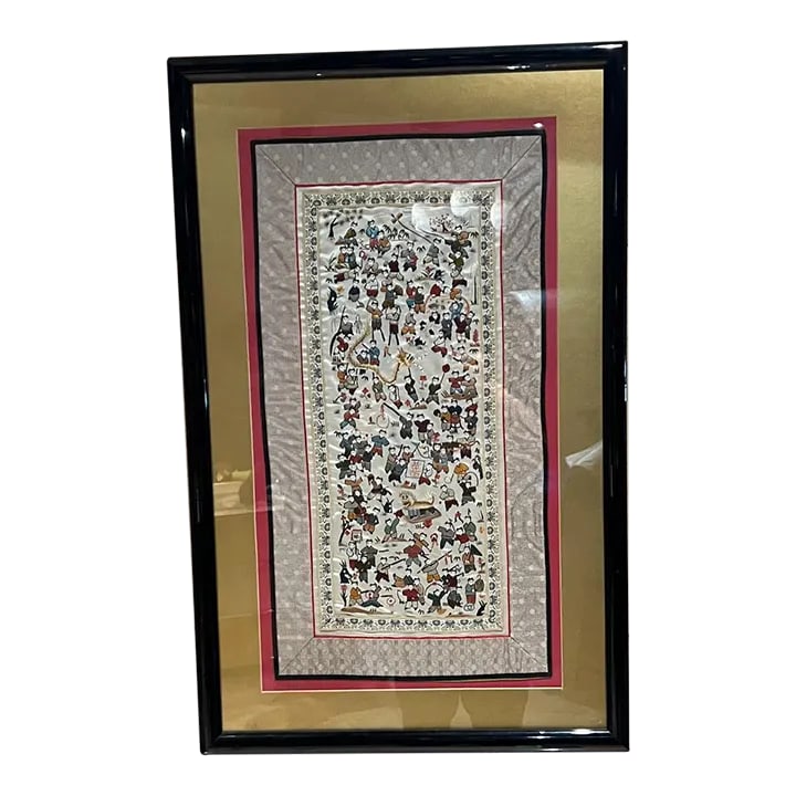 1960s Fine Chinese Silk Art Embroidered Tapestry Panel (1 of 13)