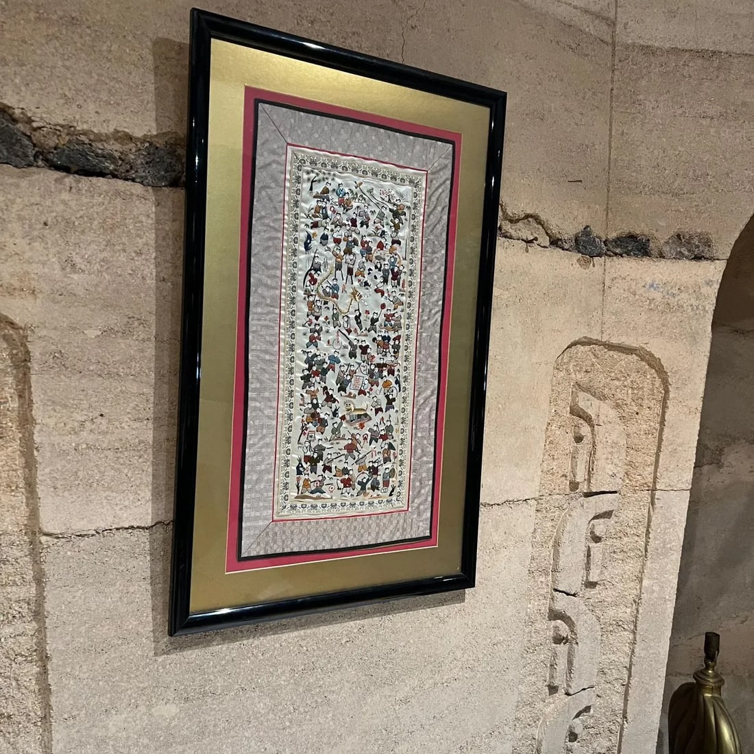 1960s Fine Chinese Silk Art Embroidered Tapestry Panel - 5