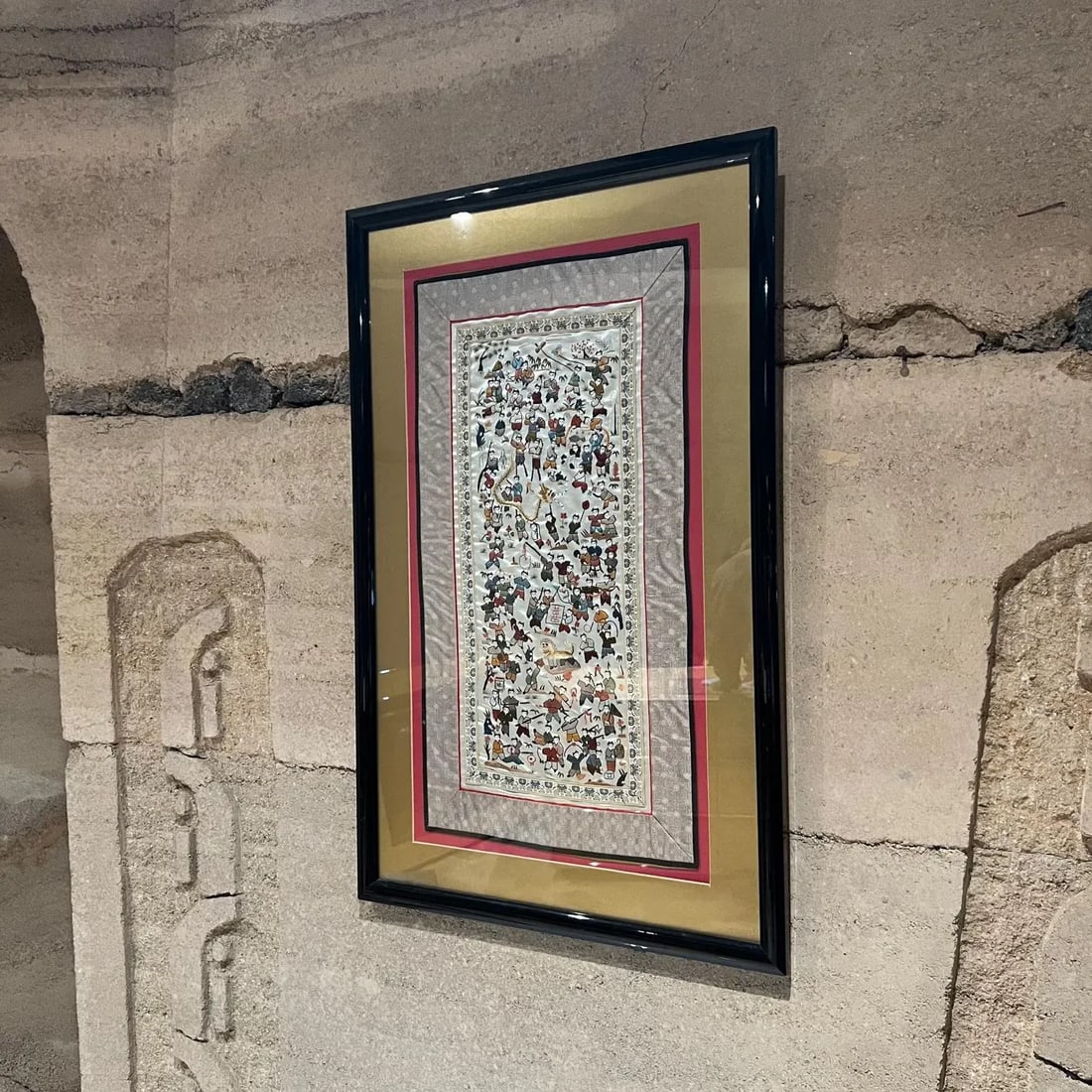 1960s Fine Chinese Silk Art Embroidered Tapestry Panel - 6