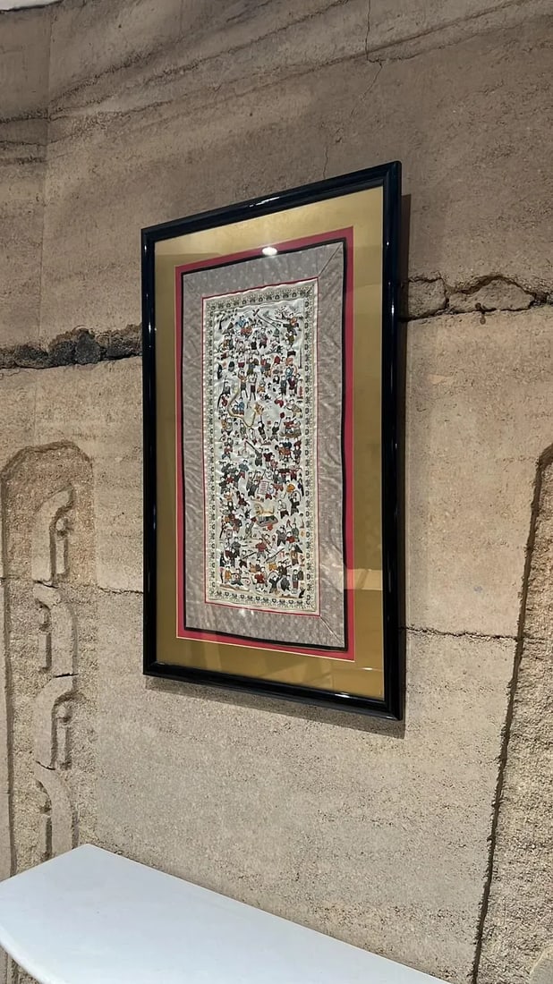 1960s Fine Chinese Silk Art Embroidered Tapestry Panel - 8