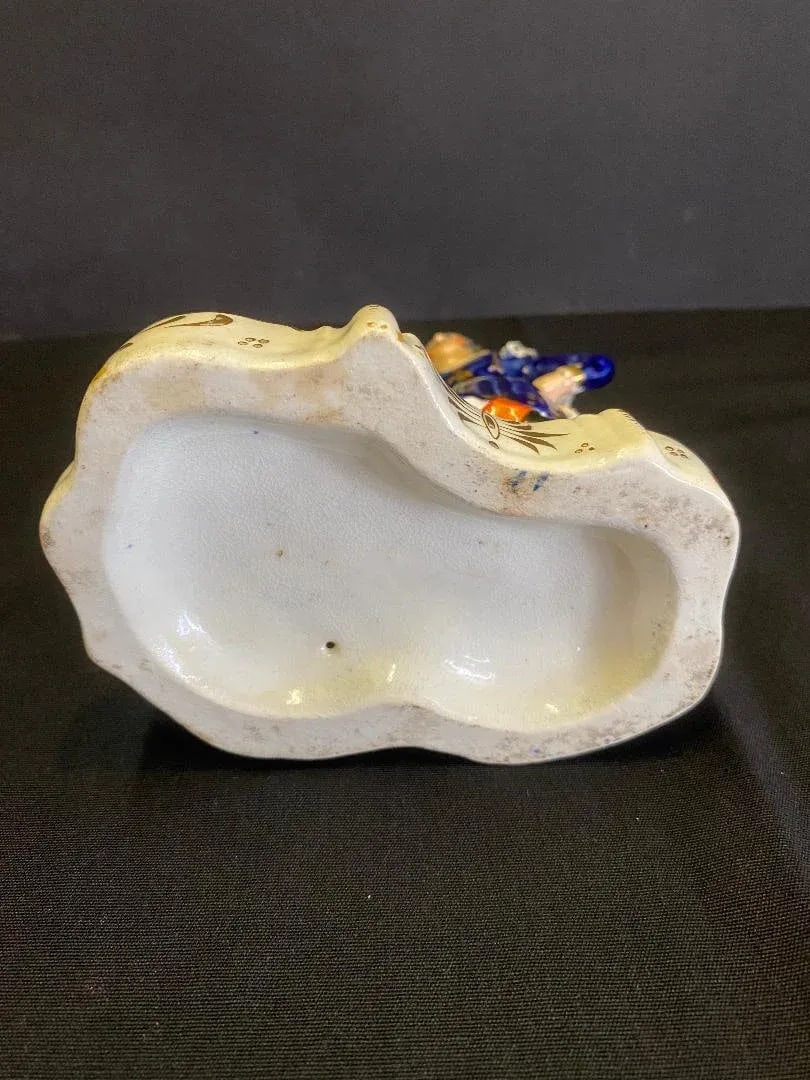 Staffordshire Figure of Girl Playing Musical Instrument - 3