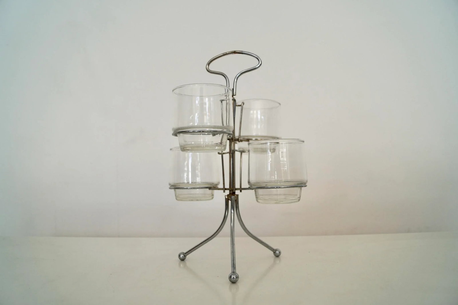1950's Mid-Century Modern Barware Caddy Set - 2