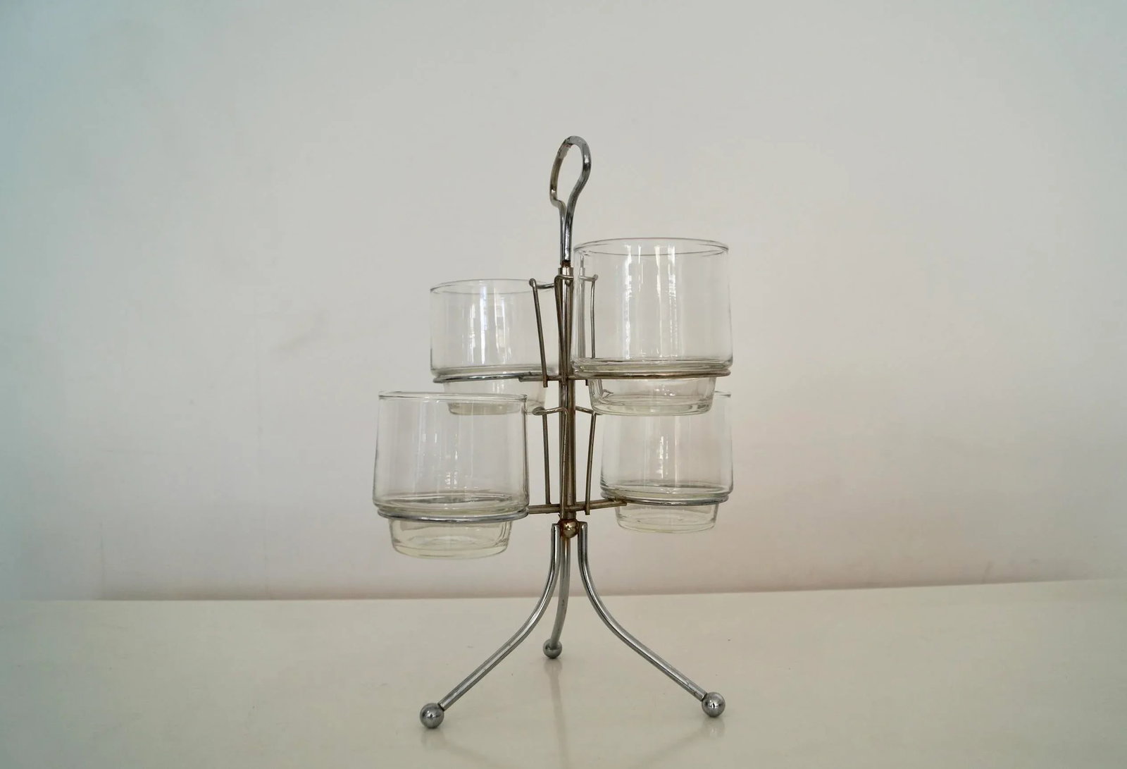 1950's Mid-Century Modern Barware Caddy Set - 6