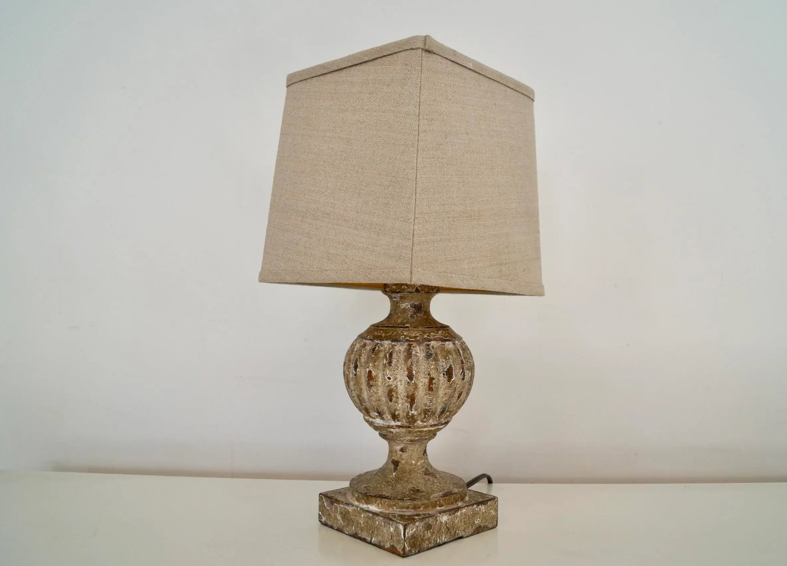 Aidan Gray Distressed Old World Table Lamp - 4