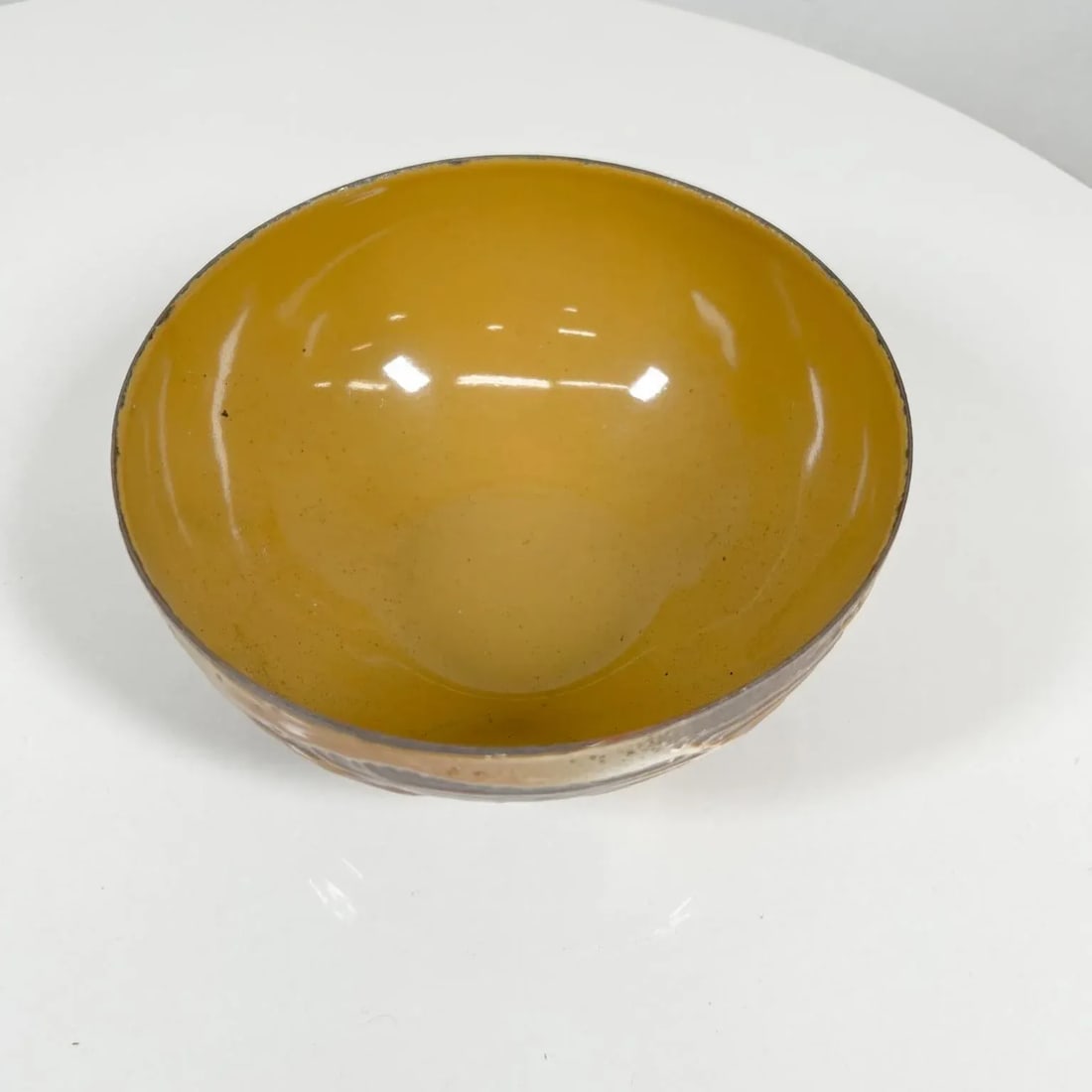 1960s Hanova of Pasadena Brown Enamel Lava Bowl California - 3