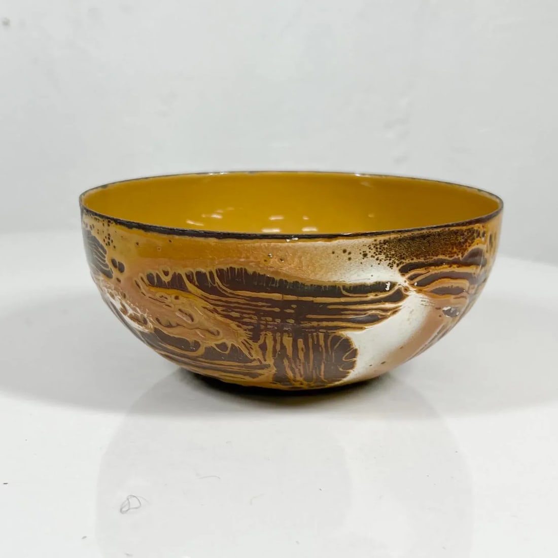 1960s Hanova of Pasadena Brown Enamel Lava Bowl California - 7