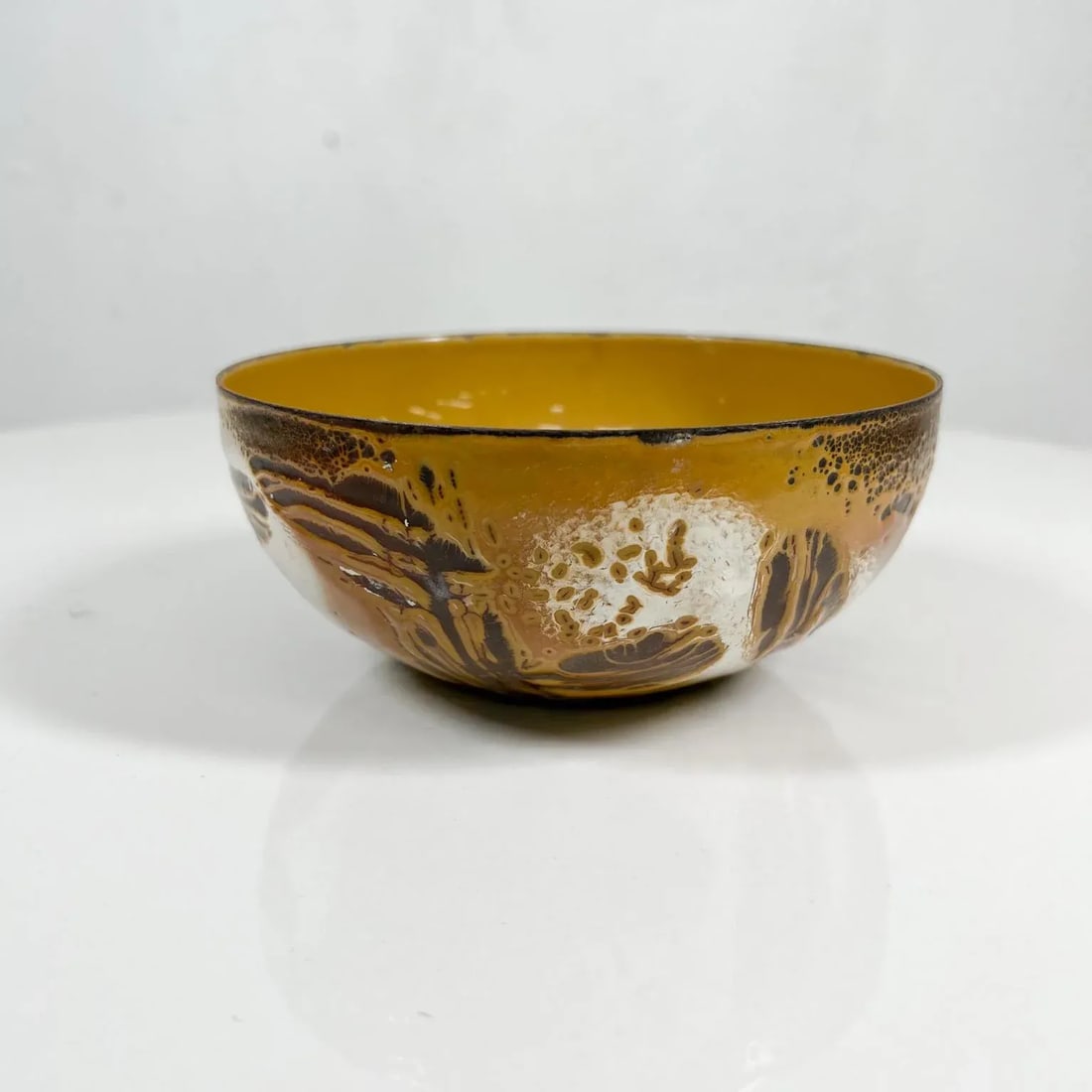 1960s Hanova of Pasadena Brown Enamel Lava Bowl California - 8