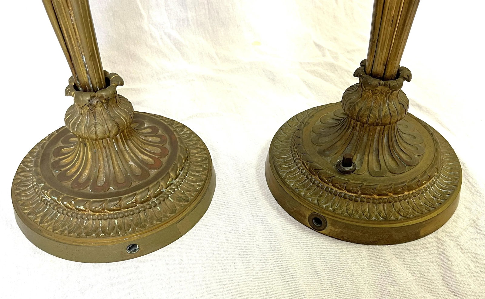 19Th Century French Dorè Bronze 4-Arm Candelabra- a Pair - 11