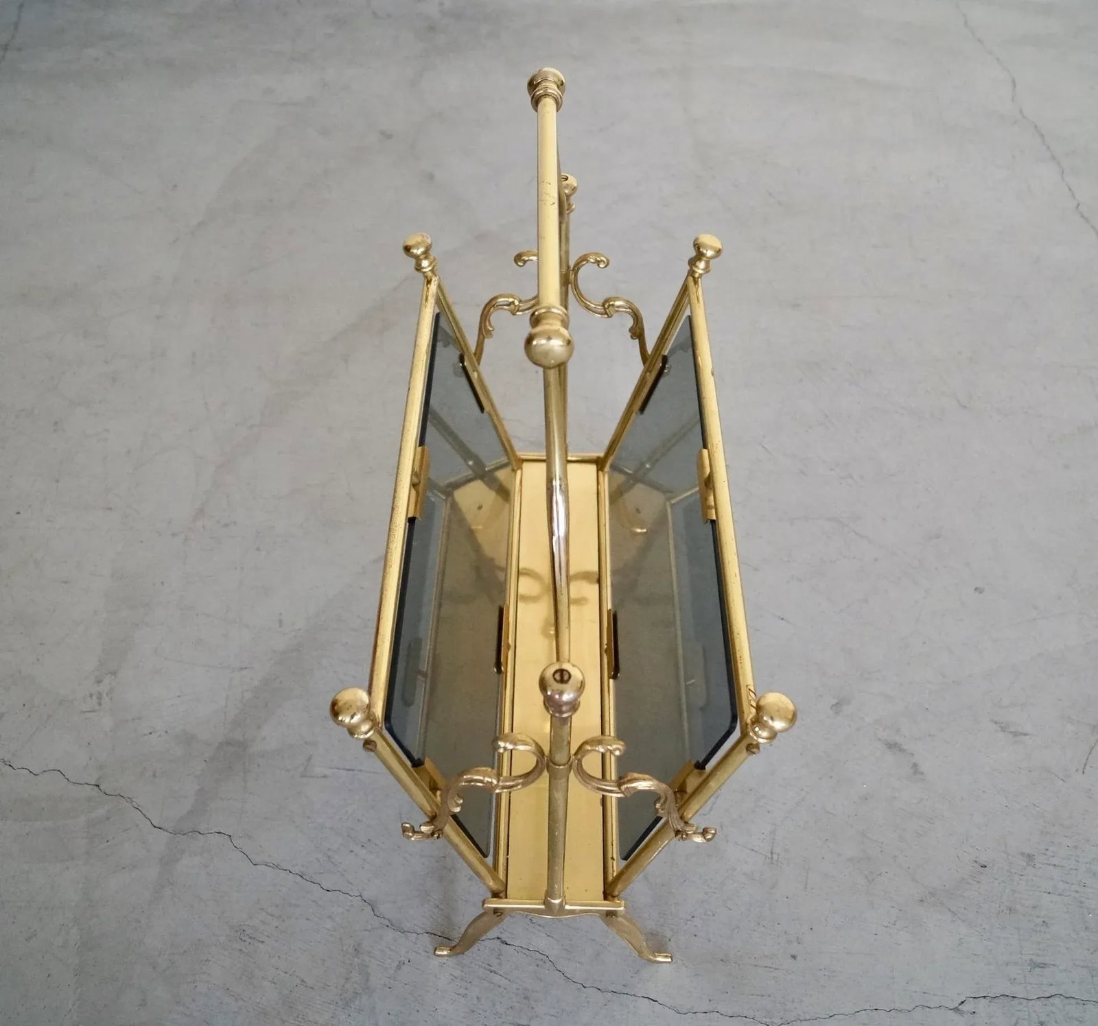1960's Hollywood Regency Italian Solid Brass Magazine Rack - 6