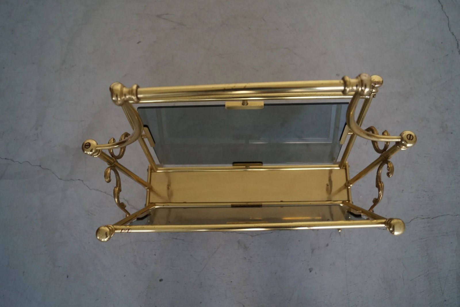 1960's Hollywood Regency Italian Solid Brass Magazine Rack - 7