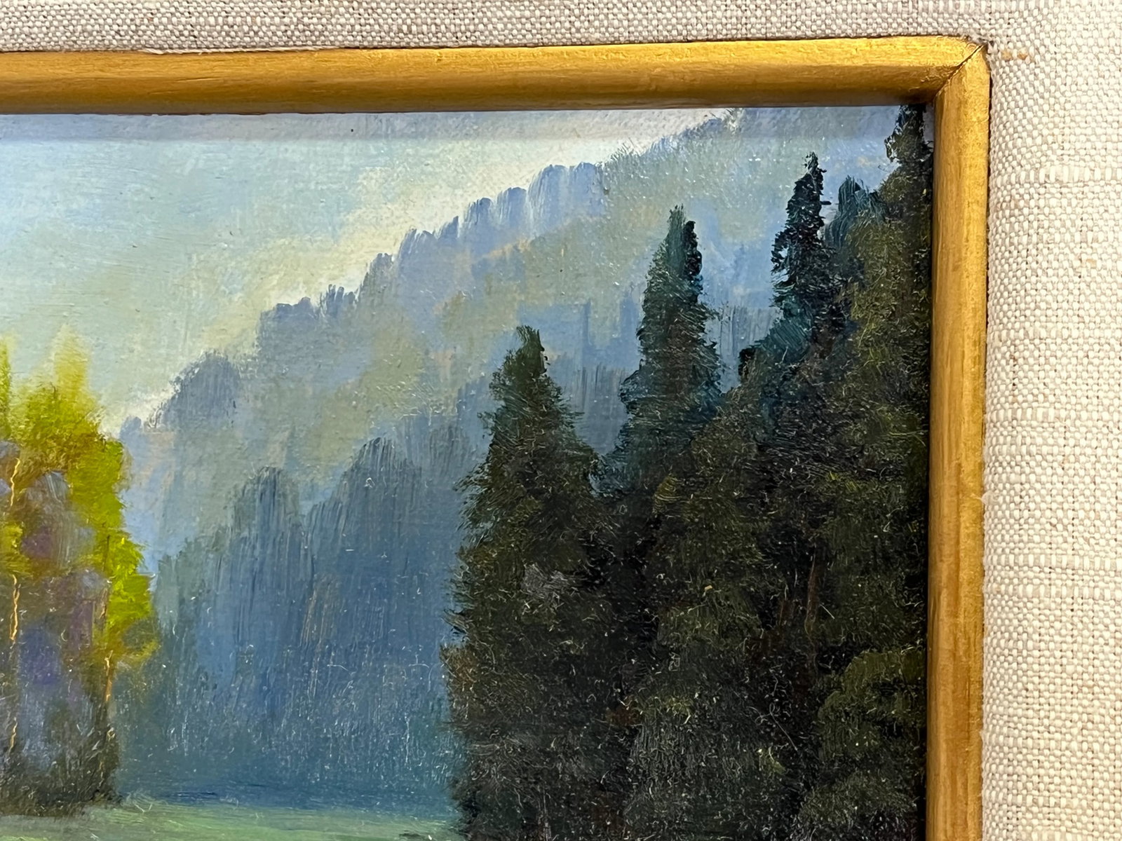 Bob Wiermaa (California 1934- Present) Signed Original Oil Painting on Board "Sequoia Meadow" - 4