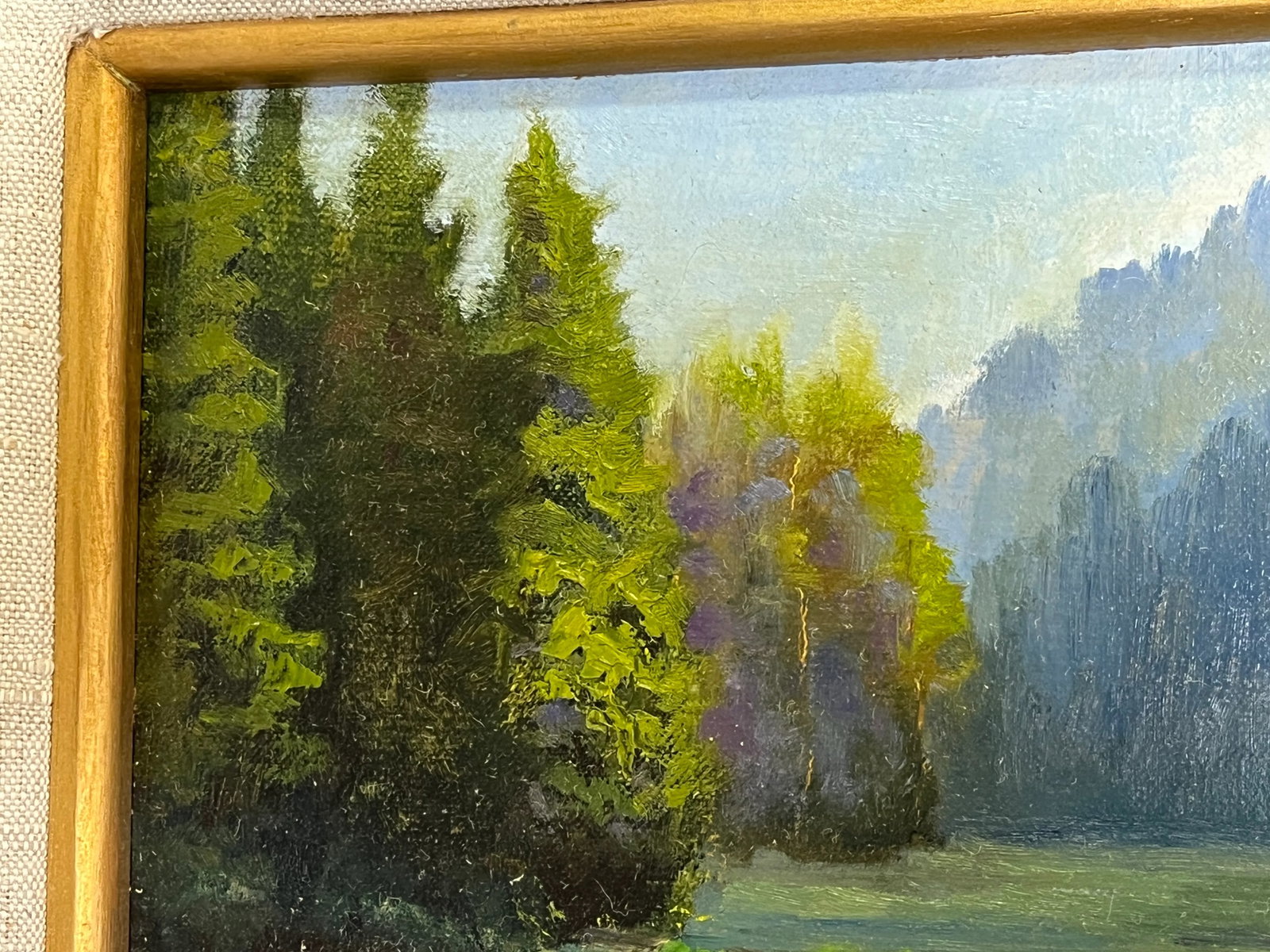 Bob Wiermaa (California 1934- Present) Signed Original Oil Painting on Board "Sequoia Meadow" - 5