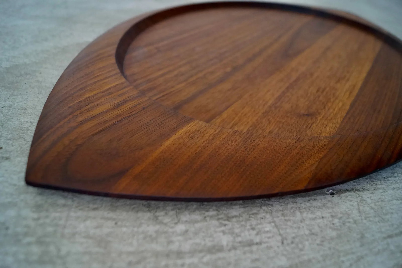 1960's Mid-Century Danish Modern Solid Walnut Tray - 11
