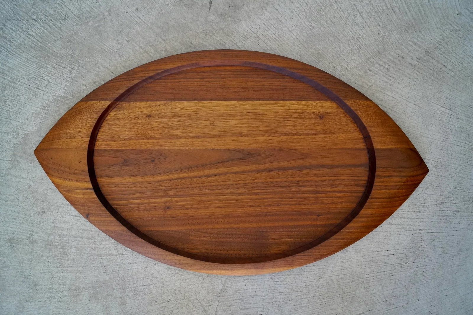 1960's Mid-Century Danish Modern Solid Walnut Tray - 2