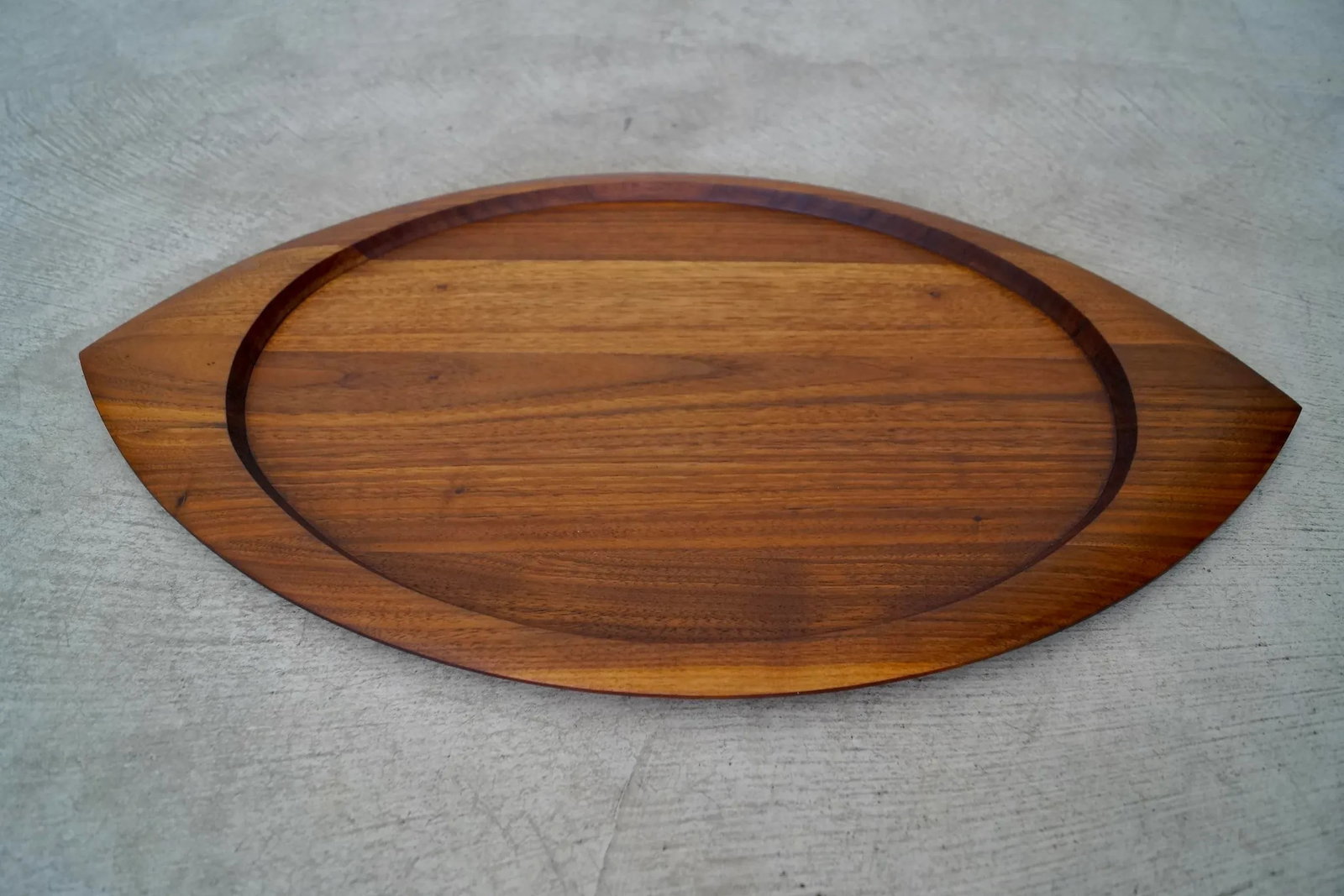 1960's Mid-Century Danish Modern Solid Walnut Tray - 4