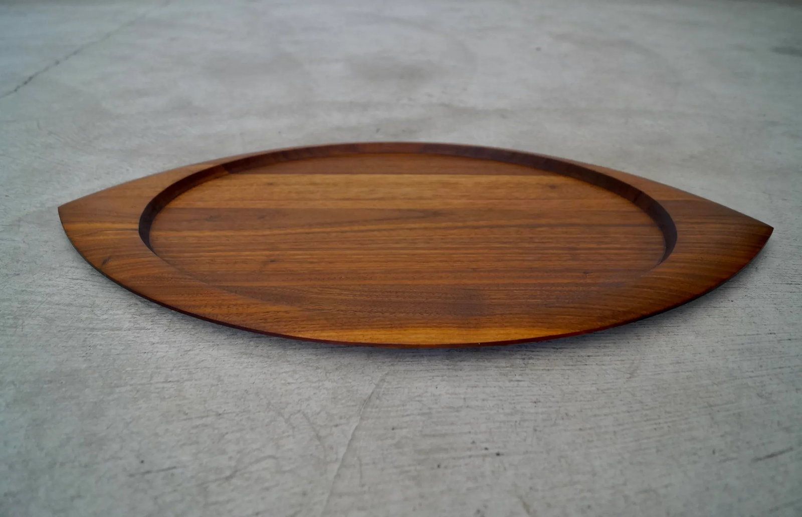 1960's Mid-Century Danish Modern Solid Walnut Tray - 5