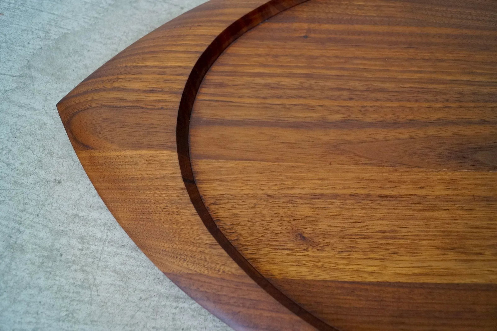1960's Mid-Century Danish Modern Solid Walnut Tray - 7