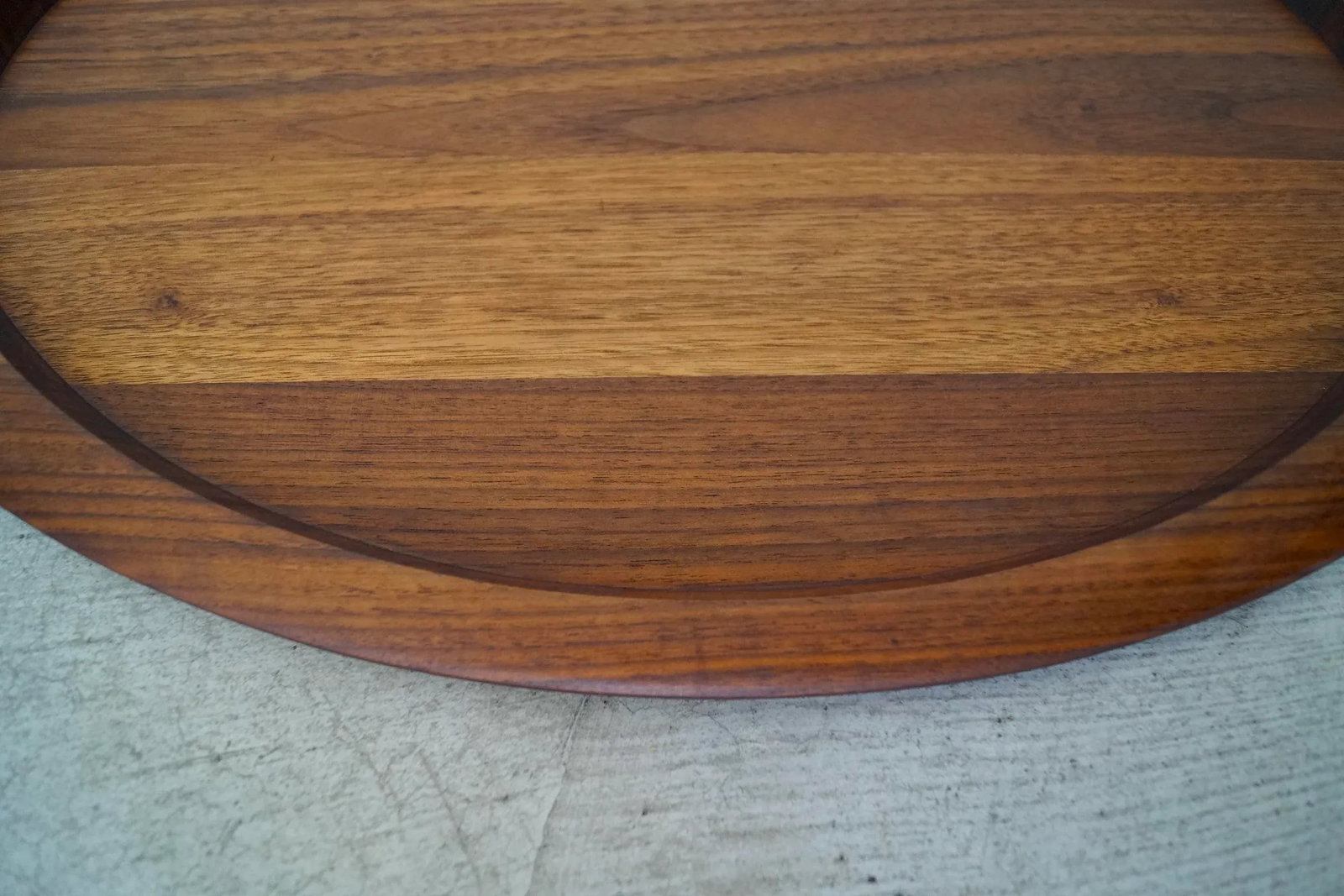 1960's Mid-Century Danish Modern Solid Walnut Tray - 9