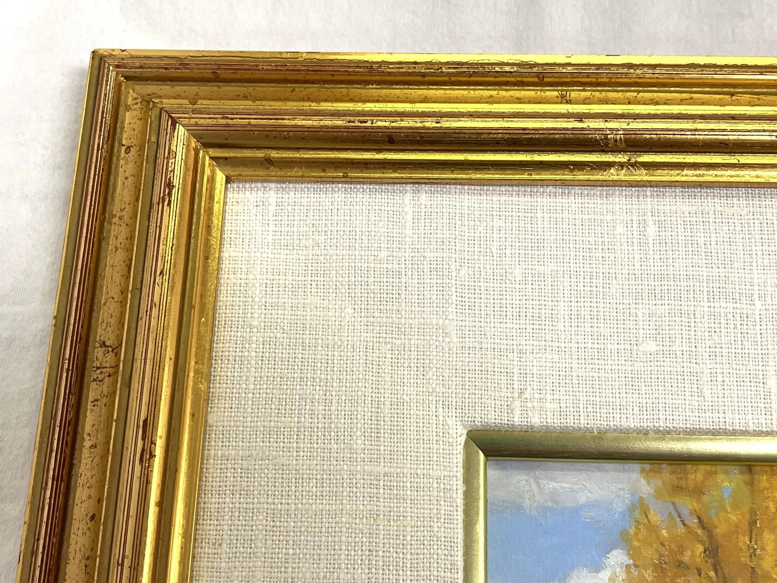 Ruth Rawhouser (Wyoming, Present) Signed Original Oil Painting on Board "September Cottonwoods" Circ - 7