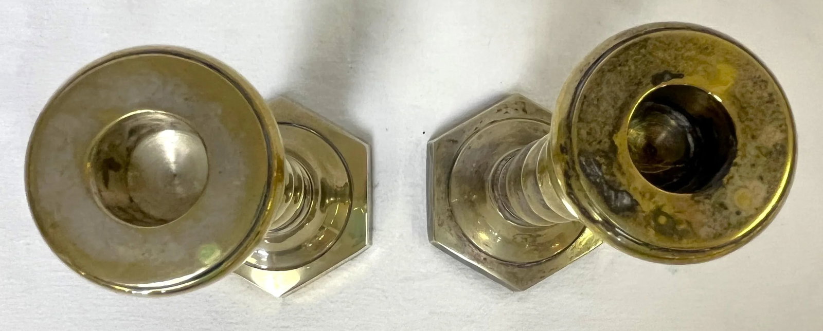 1970's William Adams 7" High Brass Plated Barley Twist Candlesticks Made in India- a Pair - 4