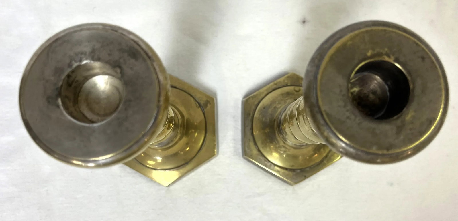 1970's William Adams 8" High Brass Plated Barley Twist Candlesticks Made in India- a Pair - 5